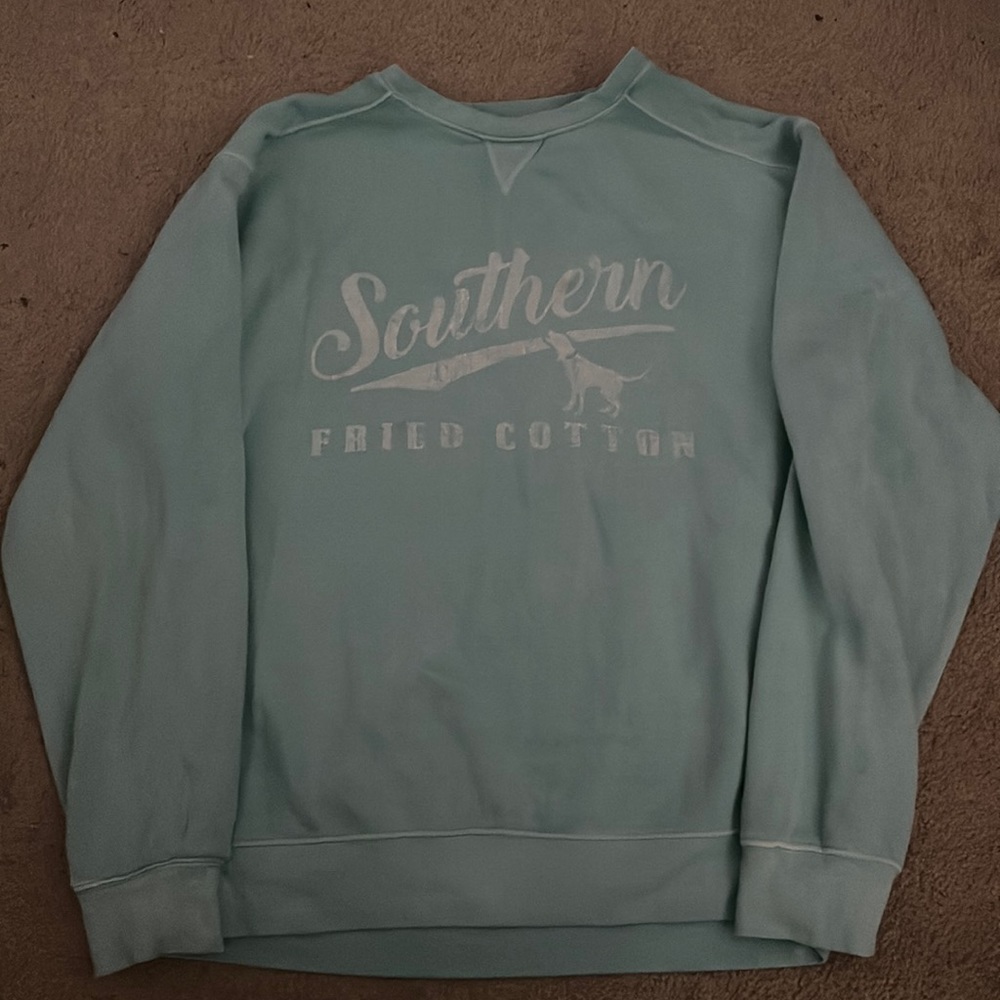 womens southern fried cotton sweatshirt
